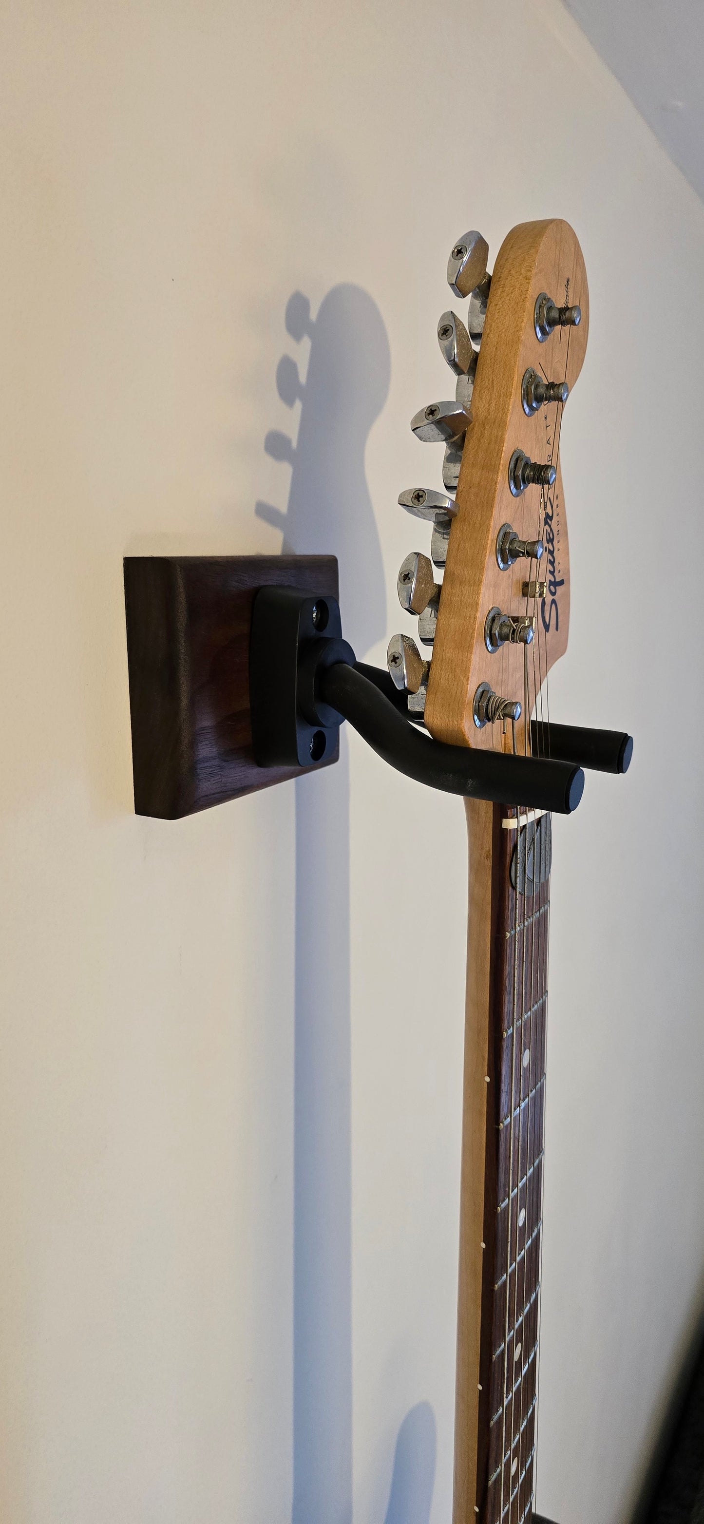 Single Walnut Guitar stand wallmounted