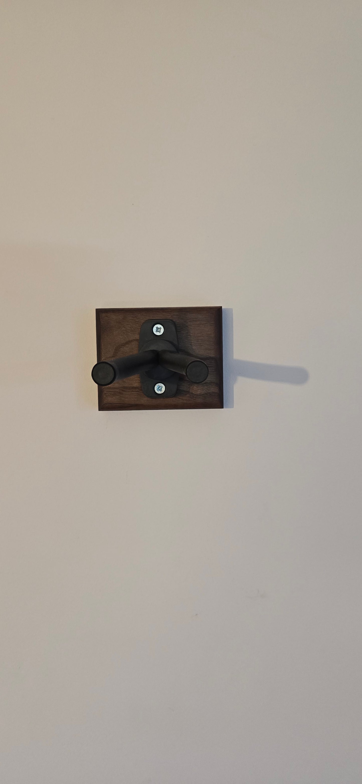Single Walnut Guitar stand wallmounted