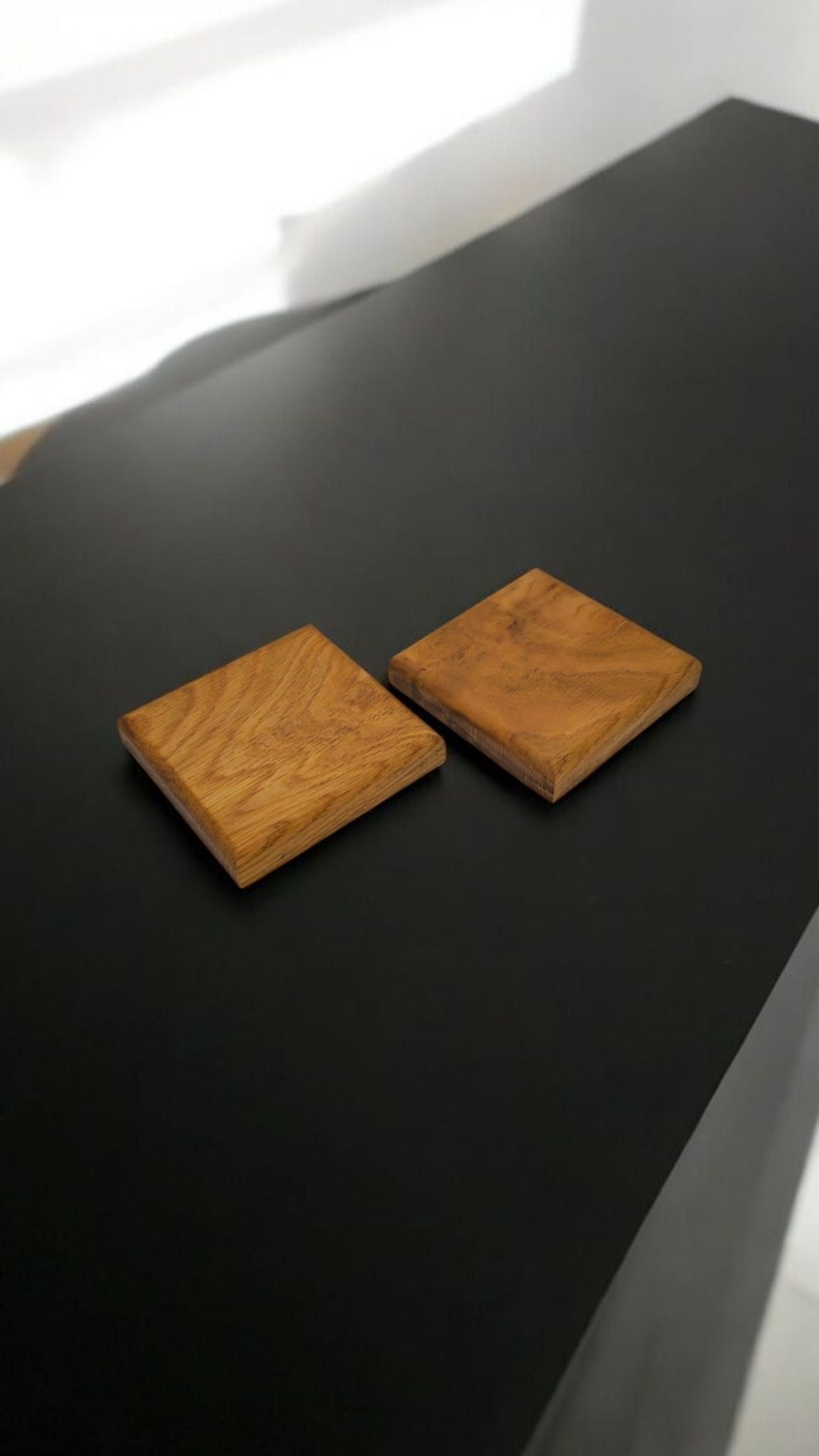 White American Oak Coasters