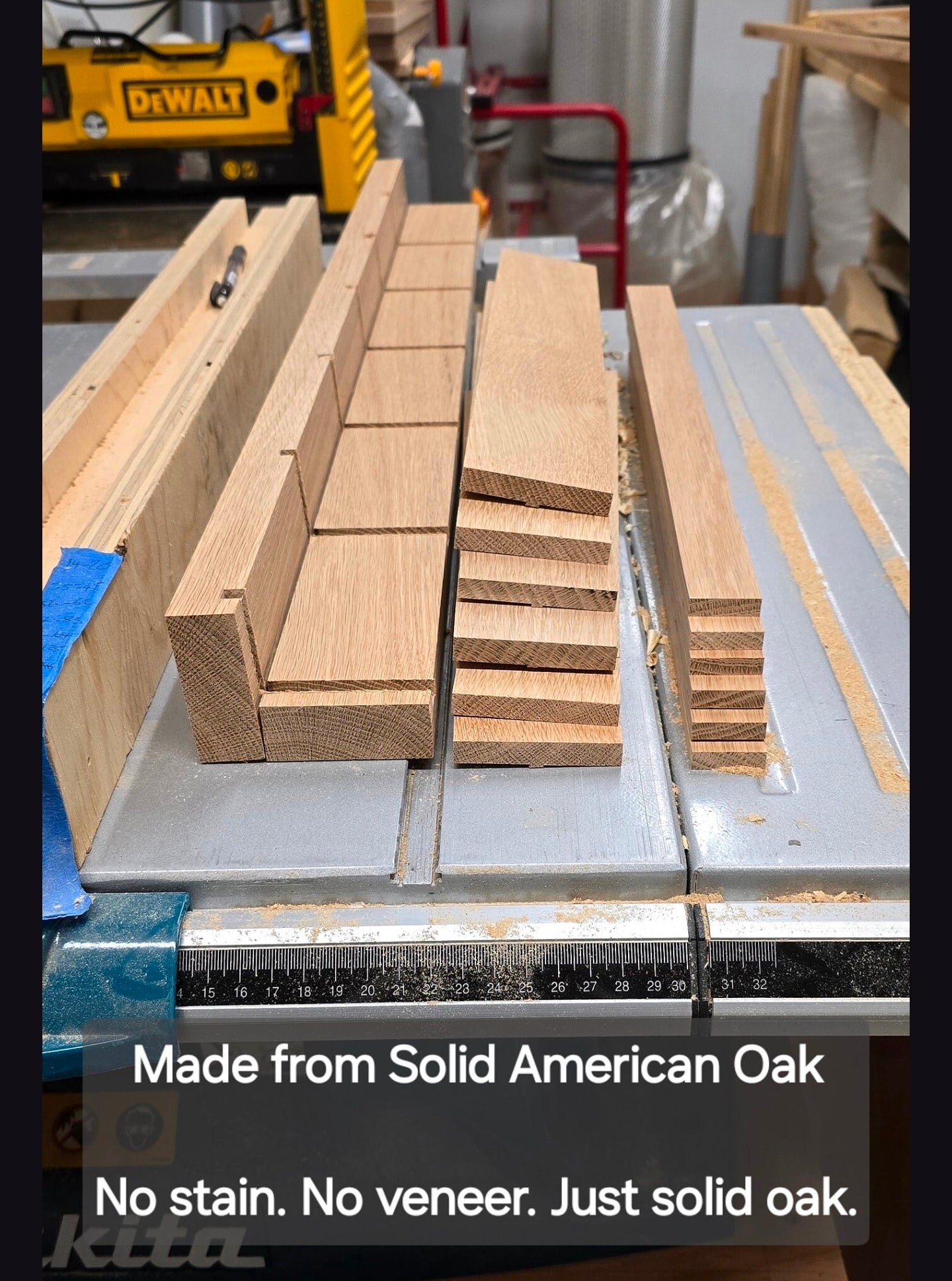 50cm wide Solid Oak spice rack (Wallmounted hidden fixtures)- Hand made