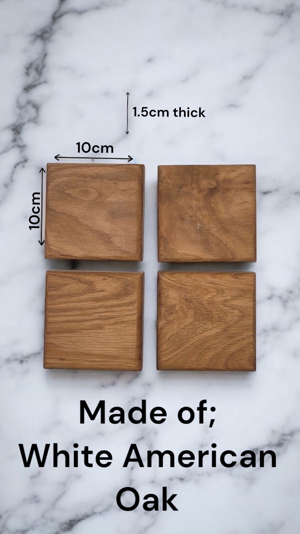 White American Oak Coasters