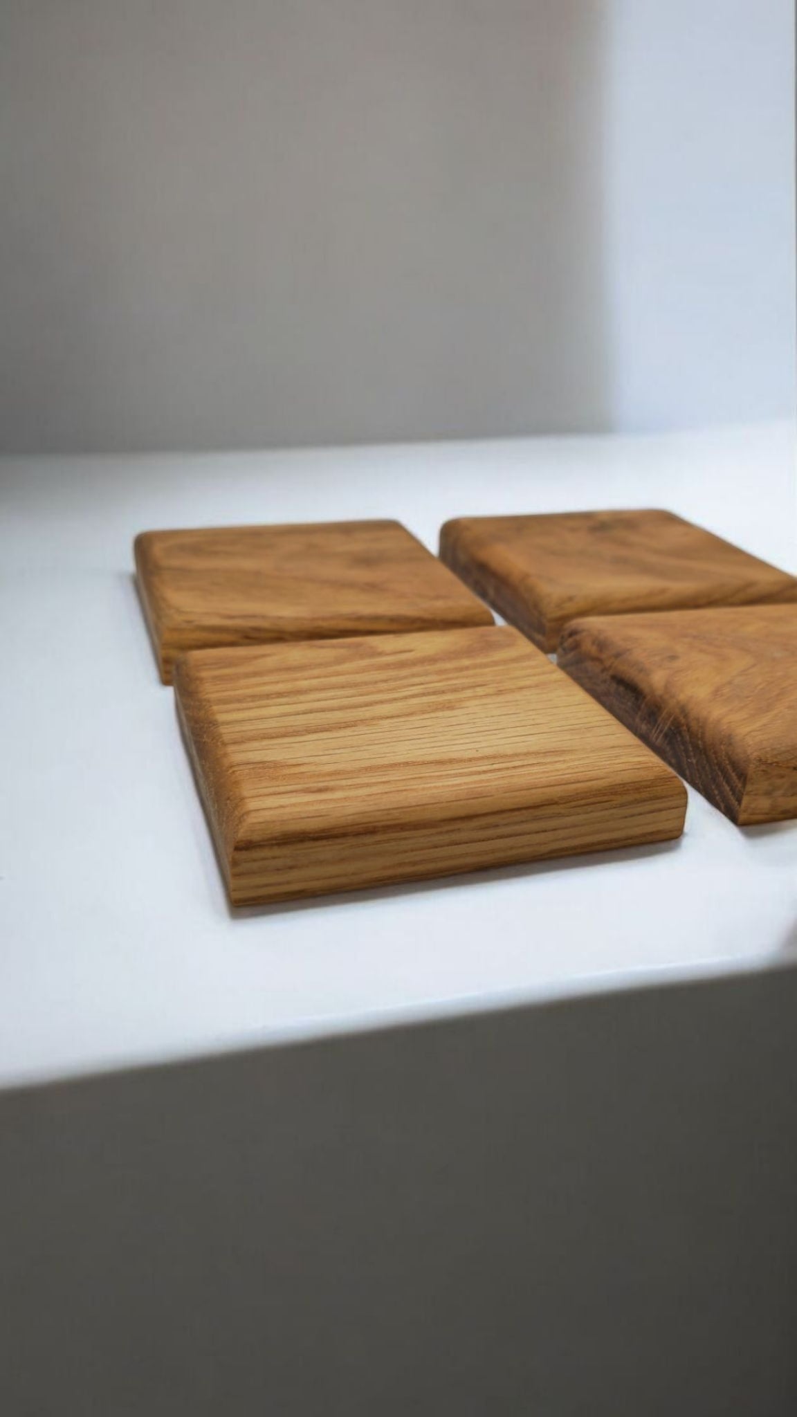 White American Oak Coasters