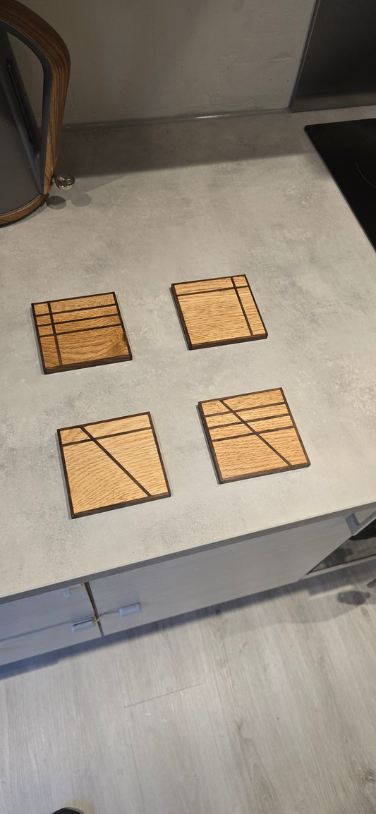 Oak and Walnut coasters