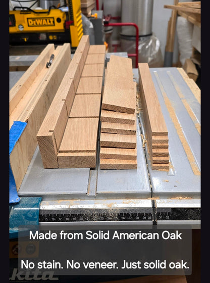 50cm wide Solid Oak spice rack (Wallmounted hidden fixtures)- Hand made