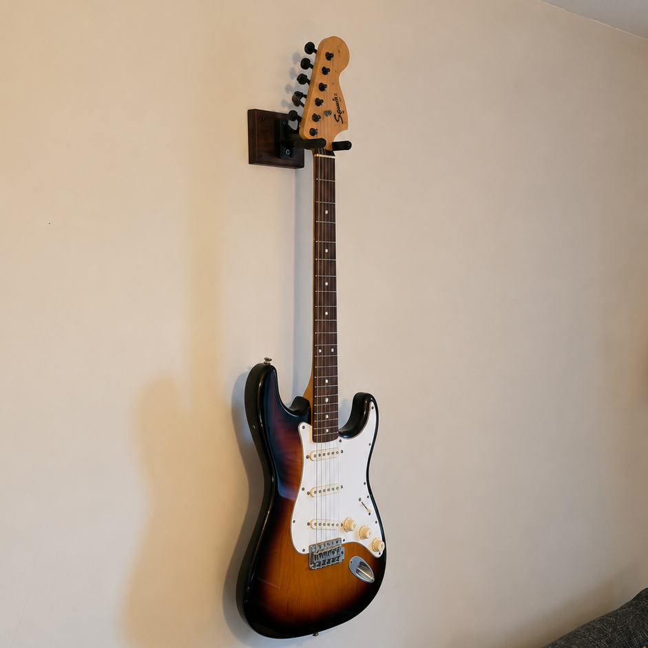Solid Walnut guitar wall mount (multiple)